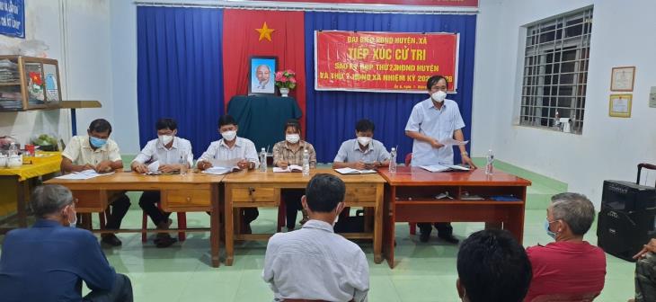 Thường trực HĐND xã Bàu Đồn, huyện Gò Dầu tỉnh Tây Ninh: Tổ chức cho đại biểu HĐND huyện, HĐND xã tiếp xúc cử tri sau kỳ họp